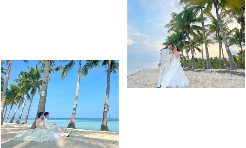 beach wedding photo in bohol cebu